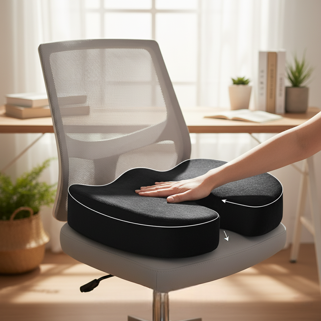 Coussin de siège ergonomique avec soutien dorsal