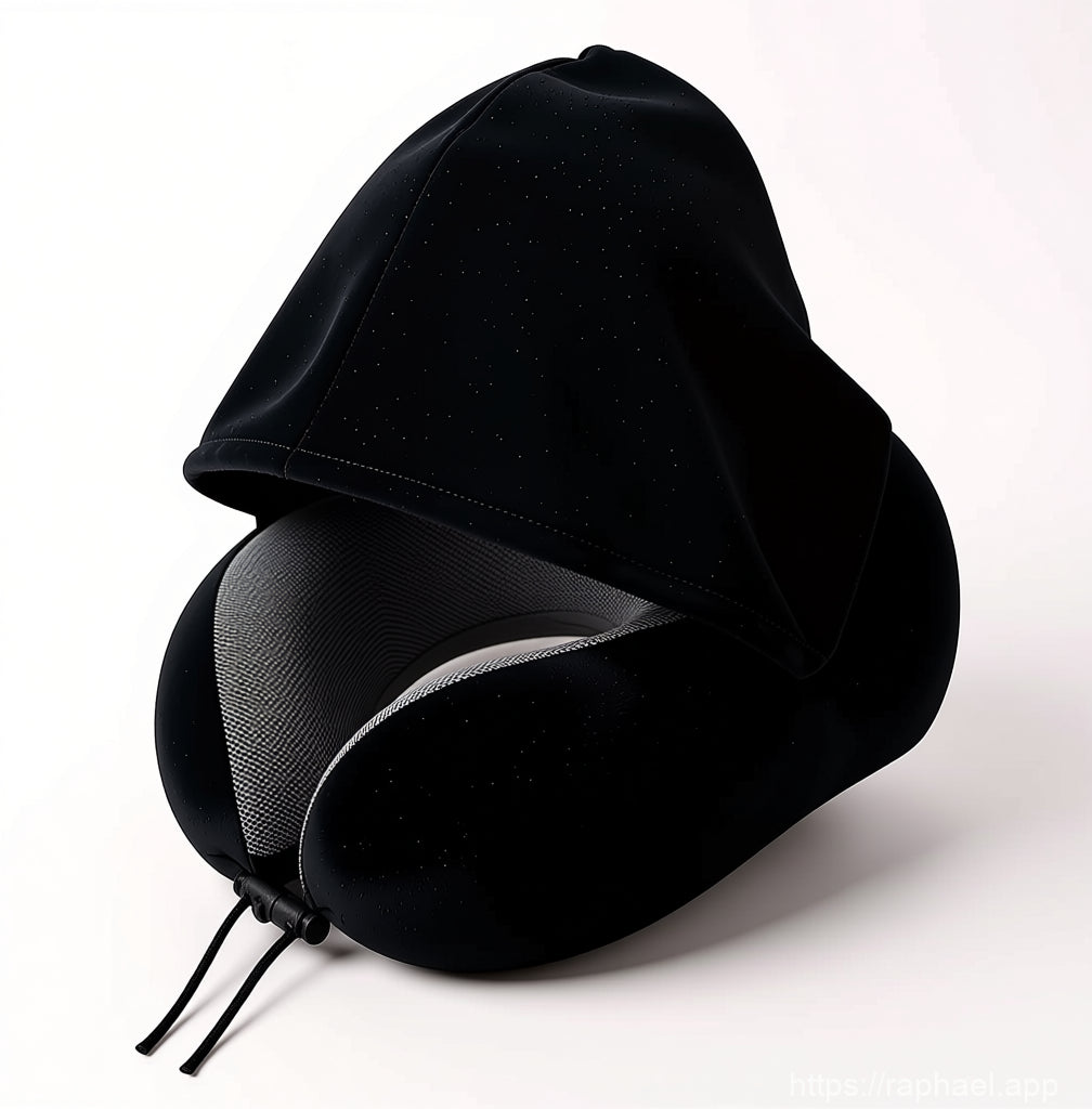 Oreiller de voyage cervical en U avec capuche